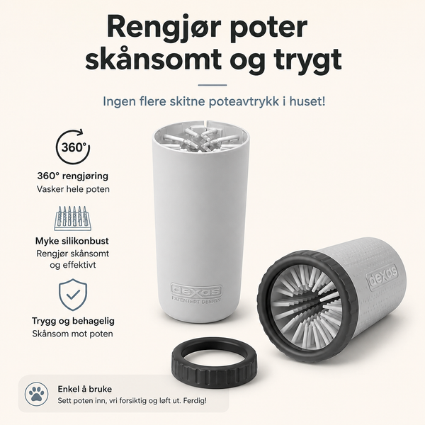 Rengjøringskopp for hundepoter